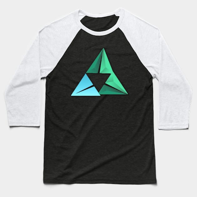 Triforce Painting Baseball T-Shirt by TriForceDesign